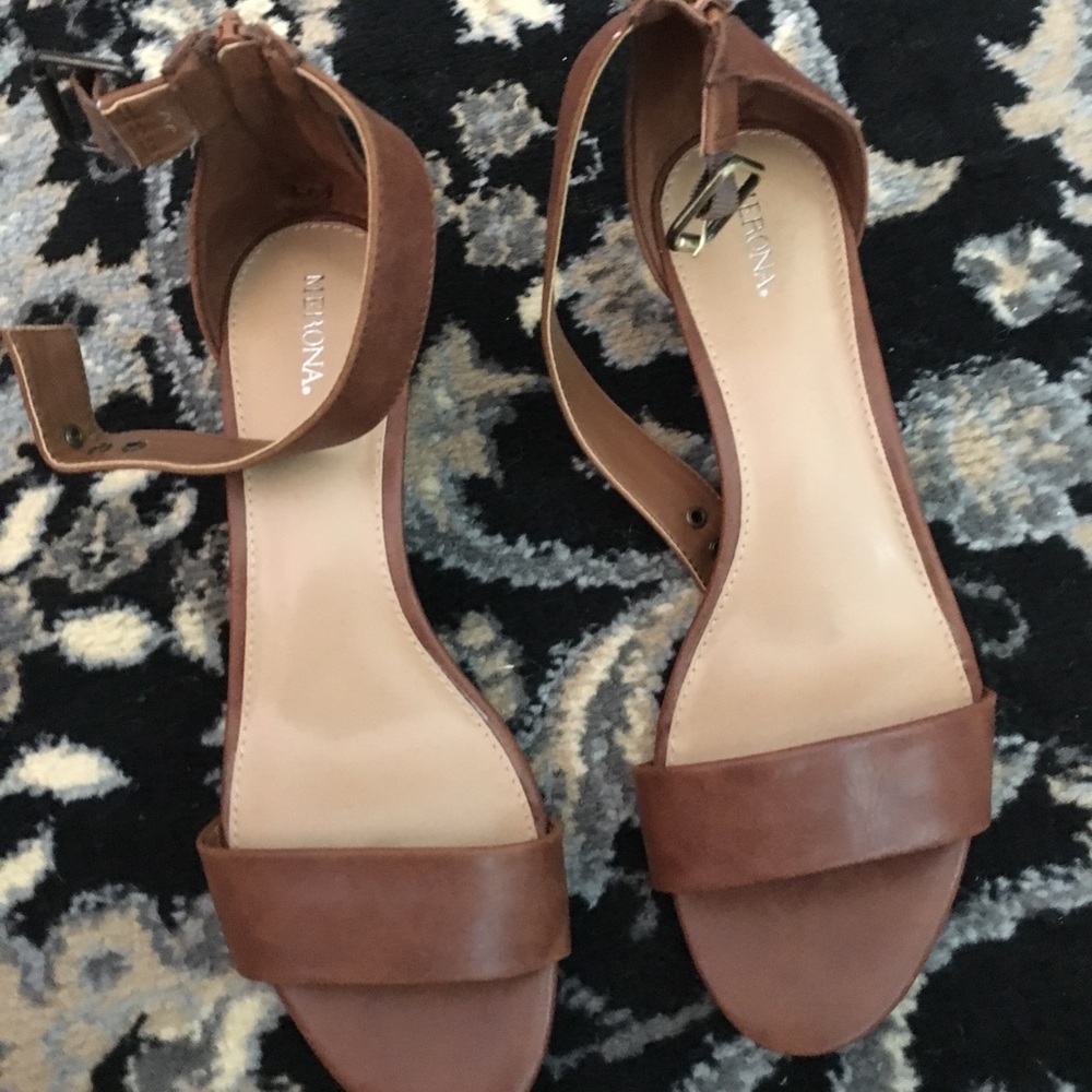 Merona ankle strap wedge sandals